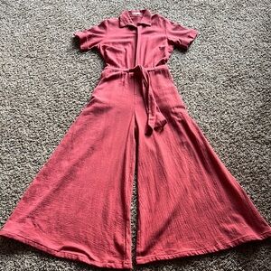 Poppy Field The Label Extra wide leg utility jumpsuit NWOT